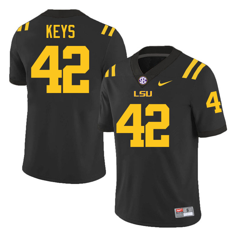 #42 Davhon Keys LSU Tigers Jersey,Louisiana State University Tigers Football Jersey-Black